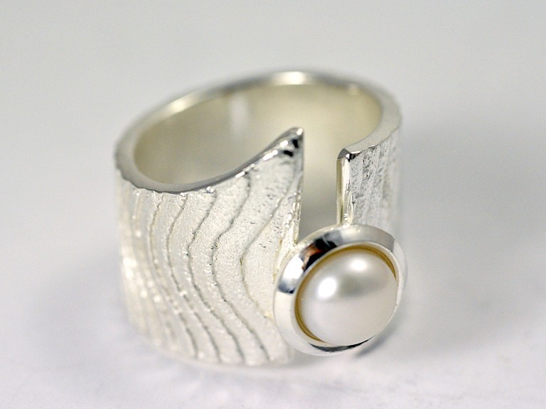 Ring, Silber 925, Sepiaguss,